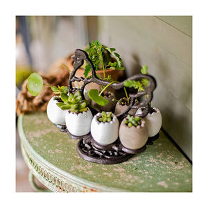 Organizador de <span class=keywords><strong>Huevos</strong></span> Rústico Americano de Hierro Fundido, Doble, Estilo Nostálgico, Decoración Retro para Cocina, Centro de Mesa Nórdico para Bodas, Almacenamiento de Alimentos - Product Image 4