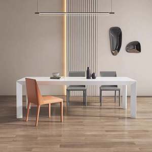 Table à manger rectangulaire moderne de haute qualité en pierre frittée noire 6 places - Product Image 2