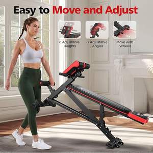 Chaise romaine 4 en 1 Besster avec <span class=keywords><strong>banc</strong></span> de musculation réglable, <span class=keywords><strong>banc</strong></span> de musculation pour exercices de musculation complète du corps, équipement de fitness - Product Image 6