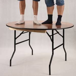 En gros <span class=keywords><strong>Pas</strong></span> <span class=keywords><strong>Cher</strong></span> Gain <span class=keywords><strong>De</strong></span> Place 60 ''Rond En Bois Pliant Jardin Banquet <span class=keywords><strong>Table</strong></span> À Manger pour La Fête <span class=keywords><strong>De</strong></span> Mariage - Product Image 5