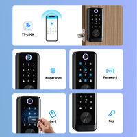 Fabrieks prijs TTlock App houten deur intelligente RFID wachtwoord vingerafdruk aluminiumlegering voor Cloud Smart Lock