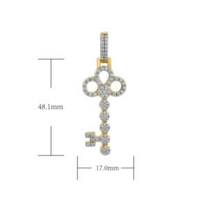 Hip Hop nuova popolarità gioielli placcato oro ghiacciato fuori Vvs Moissanite completo 925 Bling <span class=keywords><strong>argento</strong></span> <span class=keywords><strong>ciondolo</strong></span> <span class=keywords><strong>chiave</strong></span> per festa - Product Image 3