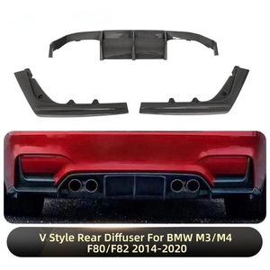 Difusor de parachoques trasero negro brillante de ajuste perfecto, difusor trasero de parachoques de coche para <span class=keywords><strong>BMW</strong></span> F80 M3 F82 <span class=keywords><strong>M4</strong></span> 2015- 2019 - Product Image 5