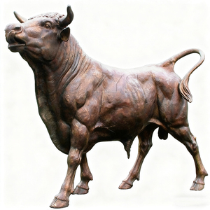 Бронзовые скульптуры животных и статуи быков в натуральную величину, изготовленные на заказ, с темами любви и музыки, для использования в саду - Product Image 4