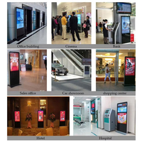 Pantallas y Señalización Digital con Soporte de Pie, Kiosco con Pantalla Táctil IPS Android WIFI, Reproductores de Publicidad Inteligente LCD FHD para Interiores