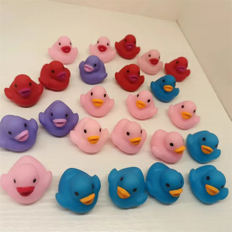 Colorful Cute Funny Mini PVC Duck Squeaky Duck Bath Toy For Children
