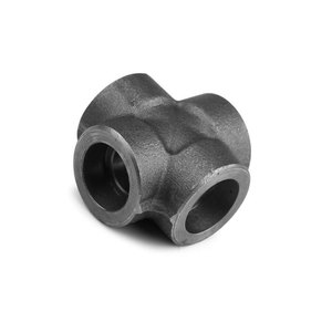 Raccord en T forgé en acier au carbone B16.11, soudé par emmanchement, 3000LB 6000LB 900LB, connexion filetée, oxydation noire - Product Image 1
