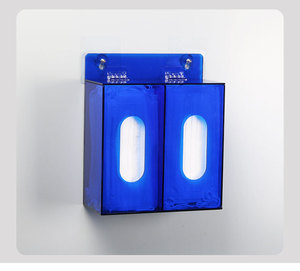 Rõ Ràng Acrylic Mặt Nạ Dispenser Tường Gắn Dùng Một Lần Găng Tay Lưu Trữ Organizer Box Với Nắp Acrylic Glove Chủ - Product Image 4