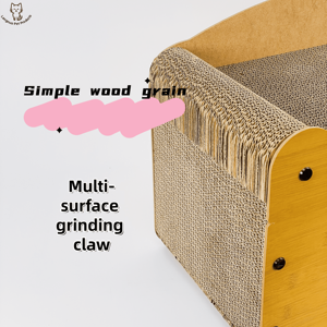 Casa para Gatos <span class=keywords><strong>de</strong></span> Doble Capa para Todas las Estaciones, Diseño Vertical Integrado con Patas <span class=keywords><strong>de</strong></span> Gato, Resistente al Desgaste y Antideslizante, Sofá <span class=keywords><strong>de</strong></span> Juguete para Gatos Tipo Villa - Product Image 2