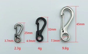 ห่วงคาราบิเนอร์ขนาดเล็ก SF ขนาด45มม. คาราไบเนอร์แบบมีตะขอสปริงขนาดเล็กสำหรับกระเป๋าเป้สะพายหลังขวดพวงกุญแจ - Product Image 6