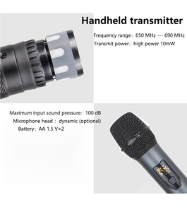 ไมโครโฟนไร้สาย UHF รุ่น TS-300 พร้อมไฟ LED ตัดเสียงรบกวน สำหรับร้องคาราโอเกะที่บ้าน การแสดงกลางแจ้ง การถ่ายทอดสดผ่านคอมพิวเตอร์ - Product Image 5