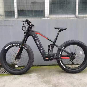 Vélo de montagne électrique <span class=keywords><strong>Shimano</strong></span> <span class=keywords><strong>SL</strong></span>-E-AM27107-8S carbone neige E vélo avec moteur 48v 350w puissance cadre en alliage d'amortissement hydraulique - Product Image 1