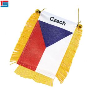 ธงชาติแอลเบเนียแบบกำหนดเอง ผ้าซาตินขนาดเล็ก พิมพ์ลายดิจิทัล พร้อมพู่สีเหลือง สำหรับงานฟุตบอล - Product Image 5