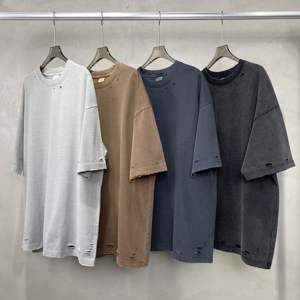 Vente chaude de haute qualité 275 Gsm T-Shirt Pour Les Hommes impression personnalisé poids lourd 100 coton surdimensionné blanc hommes T-shirt - Product Image 2