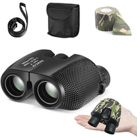 Prismáticos plegables de alta potencia 10x25 con baja visión nocturna para observación de aves y uso de telescopio para niños
