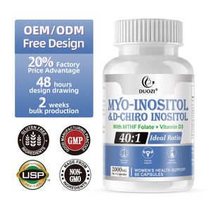DUOZI Myo-Inositol & D-Chiro Inositol Rapport 40:1 Capsules avec MTHF Folate Vitamine D3 Soutien Santé Féminine 60 Capsules - Product Image 2
