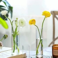 Vases cylindriques en verre pour bougies, décoration de table, vases transparents pour bougies flottantes de mariage MH-TZ0911