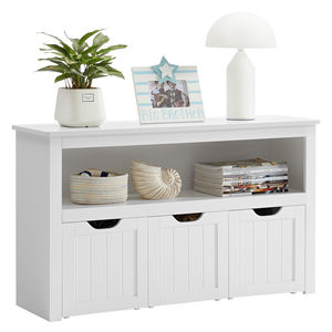 Celldeal — meuble de rangement en bois multi-usage moderne, étagère à chaussures, meuble avec 3 tiroirs - Product Image 3