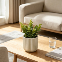 Promotion : Mini Plante Succulente Artificielle en Pot, Faux Bonsaï Succulent en Pot Céramique, Décoration de Table pour la Maison à Prix Abordable