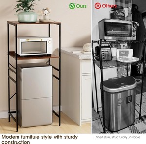 Mini réfrigérateur support maison cuisine barre debout organisateur étagères <span class=keywords><strong>boulanger</strong></span> support four à micro-ondes Mini réfrigérateur étagère support - Product Image 6