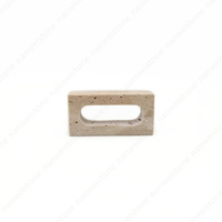 NANWEI Rond de serviette en travertin Pierre naturelle Décoration de table Porte-serviettes rectangulaire sculpté pour la salle à manger