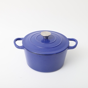 Ustensiles de cuisine <span class=keywords><strong>en</strong></span> émail personnalisés à quantité minimale de commande bas cuisson four hollandais rond marmite <span class=keywords><strong>en</strong></span> <span class=keywords><strong>fonte</strong></span> <span class=keywords><strong>émaillée</strong></span> casserole <span class=keywords><strong>en</strong></span> <span class=keywords><strong>fonte</strong></span> avec couvercle - Product Image 2