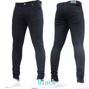 Pantalones de mezclilla elásticos para <span class=keywords><strong>hombre</strong></span>, pantalones ajustados negros de otoño, estilo europeo y americano, pantalones vaqueros ajustados para <span class=keywords><strong>hombre</strong></span> - Product Image 5