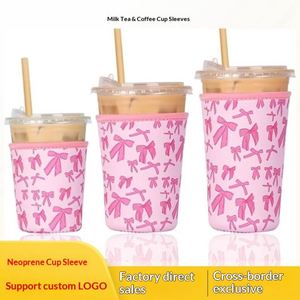 Funda de Cuero para Tazas de Café, Té con Leche y Botellas de Bebidas, Resistente a Caídas y Congelación, con Diseño de Lazo, Estilo Americano - Product Image 4