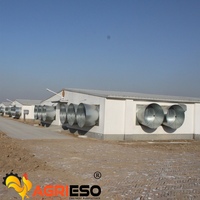 Ventilador de Extracción Cónico Industrial para Aves de Corral, Ventilador de Acero Galvanizado para Ventilación, Jaulas de FRP para Pollos de Engorde y Cría en Suelo