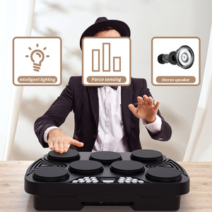 Konix kit <span class=keywords><strong>de</strong></span> batería sensible a la velocidad altavoz incorporado recargable con 30 canciones <span class=keywords><strong>de</strong></span> demostración 16 tonos juego <span class=keywords><strong>de</strong></span> batería electrónica para niños juguete - Product Image 3