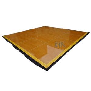 ฟลอร์เต้นรำของบริษัทแบบพกพาติดตั้งพื้นไม้พร้อมปุ่มหกเหลี่ยม - Product Image 1