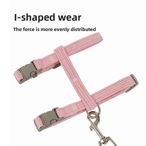 Suministros para mascotas Arnés de poliéster ajustable Decoraciones de cinta de estilo de moda Juego de arnés de correa de perro pequeño para gatos domésticos transfronterizos - Product Image 4