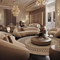Hochwertiges Premium-Samt-Designer-Sofa-Set für Luxus-Wohnzimmer, Eckige Sektionalmöbel für Villen-Anwendungen
