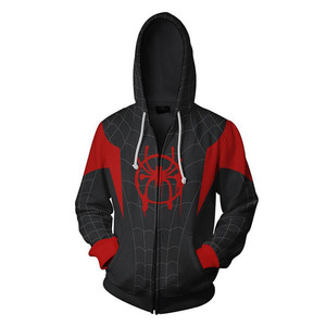 Op maat gemaakte bedrukte zip-up sweatshirt, high street hiphop oversized kleding, lange mouwen, streetwear voor heren, spider hoodie - Product Image 6