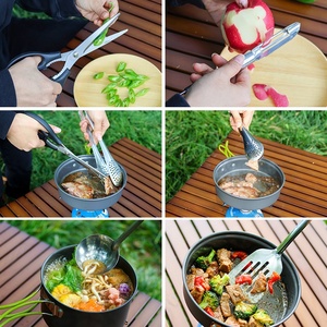 Set Peralatan Memasak <span class=keywords><strong>Camping</strong></span> Ringkas 8-Piece dengan Tas Oxford Tahan Lama untuk Peralatan Memasak BBQ Luar Ruangan yang Ringan. - Product Image 3