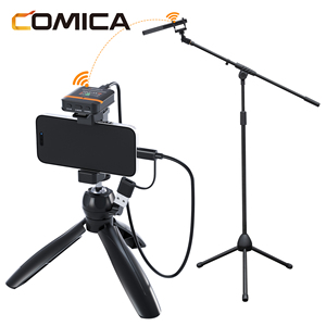 Comica Sản phẩm mới phát hành vm40 Combo Micro shotgun không dây hai kênh siêu cardioid ghi âm phao 48KHz/32 bit - Product Image 4