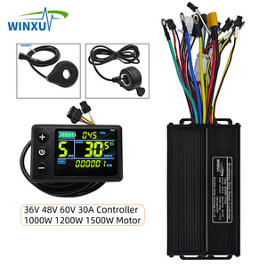คอนโทรลเลอร์ไร้แปรงถ่าน WINXU แบบไซน์เวฟ 36V 48V 60V 30A รุ่น S866 พร้อมจอ LCD สี สำหรับมอเตอร์จักรยานไฟฟ้า สกู๊ตเตอร์ไฟฟ้า 1000W 1200W 1500W - Product Image 1