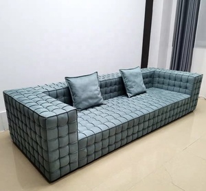 Grand deux places: 194cm salon nordique de luxe salle de réunion salon canapé en tissu abrasif moderne - Product Image 2
