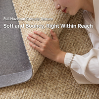 Tapis Wabi-Sabi en laine unie noué à la main, antidérapant, à poils moyens, pour chambre et salon, haut de gamme, grande surface, résistant à la saleté