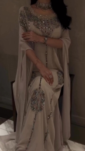 2025 abaya DRESS đối với phụ nữ hồi giáo Arabic Dubai kim cương ribbon dài tay áo jalabiya hồi giáo quần áo - Product Image 5