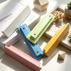 Custom Painted Wooden Furniture Knob For Cabinet Drawer Dresser <b>Wardrobe</b> Modern Decorative Wood Handle OEM Manufacturer - Product Image 4