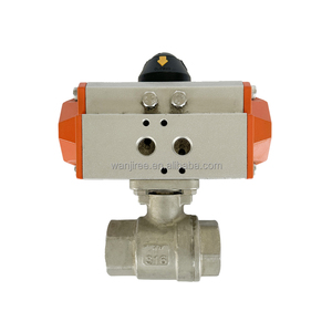 Vanne à bille pneumatique en acier inoxydable DN15-DN50-SS 304/316L, haute pression, filetage femelle, actionnée par <span class=keywords><strong>air</strong></span> comprimé - Product Image 2