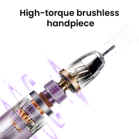 Ponceuse à ongles sans balais en acier inoxydable 40 000 tr/min, portable, rechargeable, pour salon, vente en gros usine, populaire