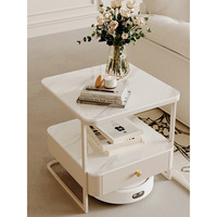 Table basse en pierre frittée, table à thé moderne de luxe, portable et décorative pour canapé, salon, chambre à coucher, mobilier de maison