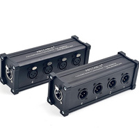 Boîtier d'extension de câble réseau audio/DMX 3 couleurs ABCCABLS, distributeur de signal de scène en alliage d'aluminium avec ports RJ45/EtherCON vers XLR