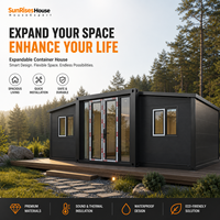 Maison conteneur en acier extensible de 20 pieds avec design moderne et construction en panneaux sandwich pour bureaux et commerces