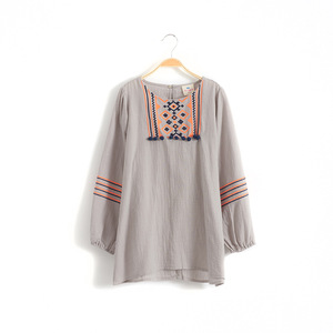 Vêtements de mode 2017, chemisier d'été pour filles, style Kurti brodé, designs de chemisiers - Product Image 4