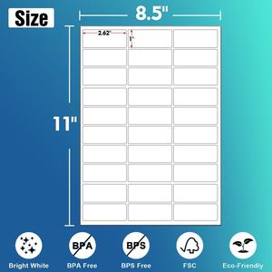 Papier autocollant A4 pour marqueur de produits, autocollant mat, jet d'encre laser, papier autocollant A4, étiquettes d'expédition pour imprimantes laser jet d'encre Fba - Product Image 3
