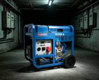 Générateur diesel de haute qualité 7 kW avec moteur Yuchai CP195FE, 8 kW, portable, à châssis ouvert, 230 V, 1800 tr/min, démarrage électrique, ensemble AVR