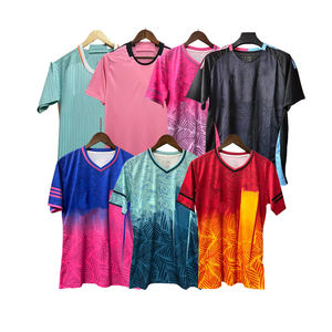 24 25 оптовая продажа высококачественных футболок, фанатская версия, изготовленный на заказ, новейший дизайн, Футбольная майка - Product Image 1